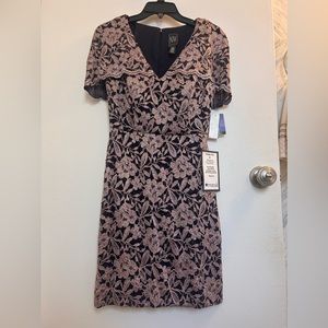 Nightway, cap sleeve glitter dress, size 6